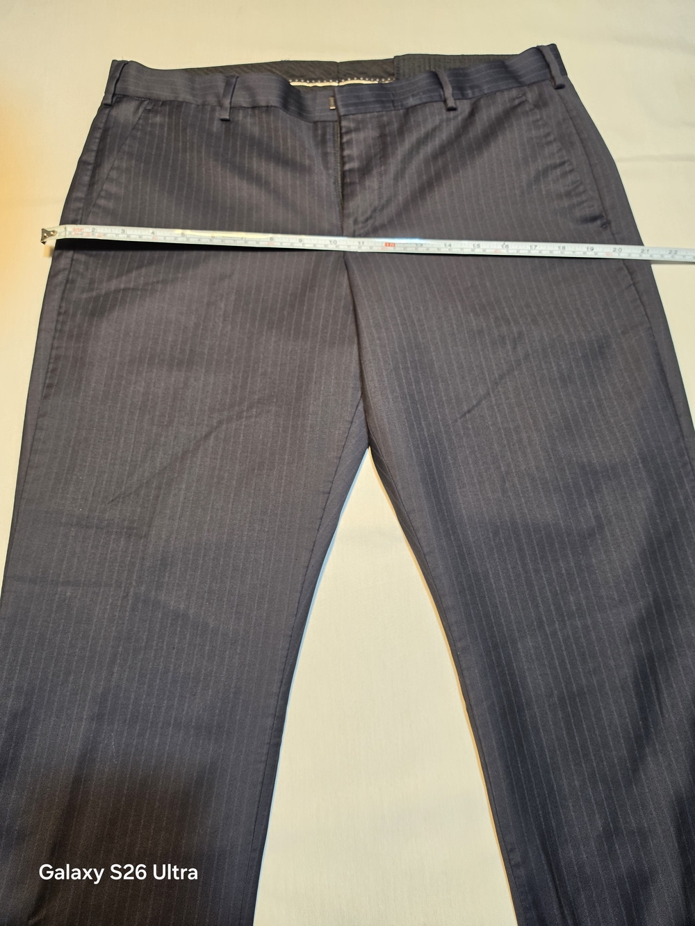 Express Men's Pinstripe Dress Pants - Dark Navy